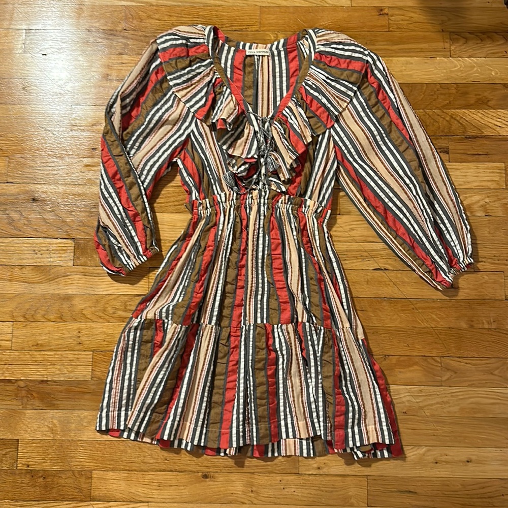 Ulla Johnson striped ruffle dress
